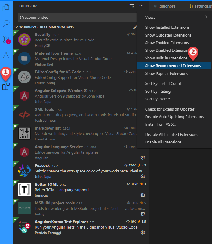 Install Extensions