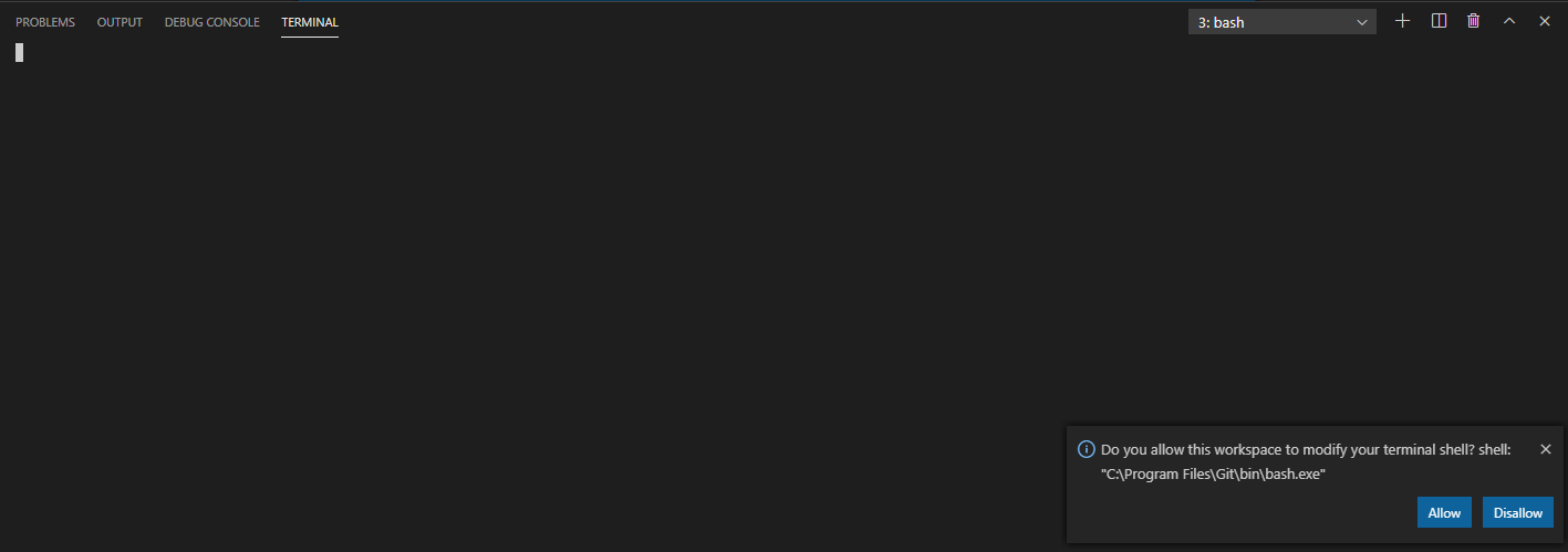 Git bash configuration