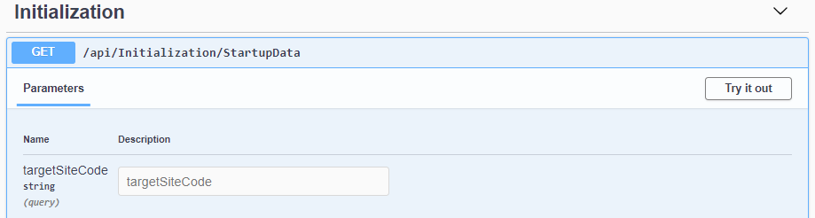Startup data end-point